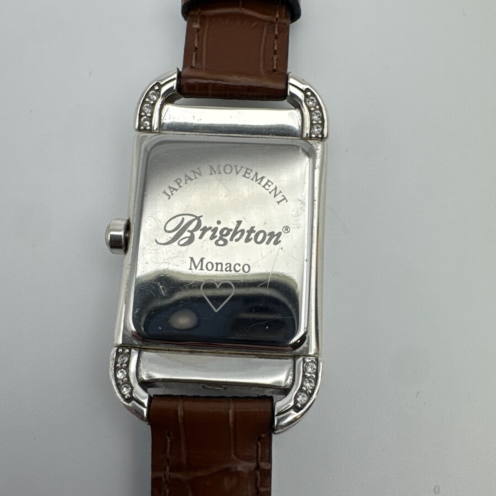 Brighton Monaco Watch Reversible Band Brown & Black Band Working - Picture 15 of 16